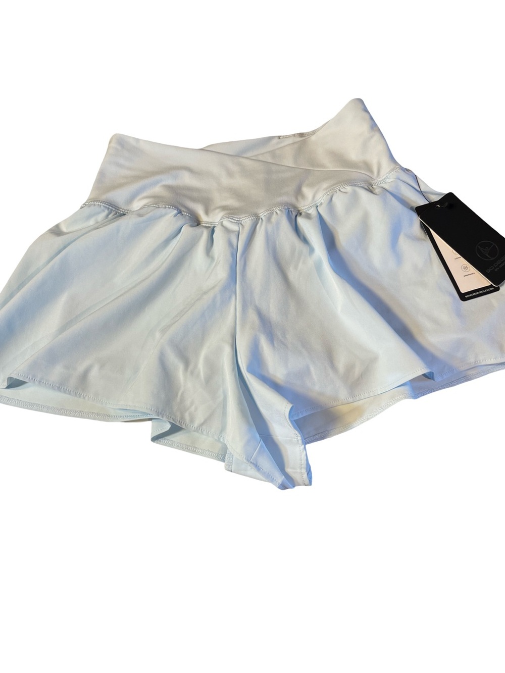 Women's Light Blue Athletic Skort Shorts by 90 Degree by Reflex